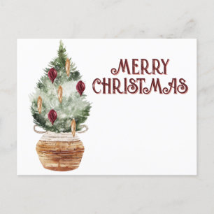 Gemütlicher Weihnachtsbaum Feiertagspostkarte