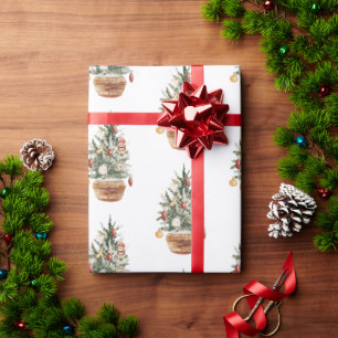 Gemütlicher Weihnachtsbaum Geschenkpapier