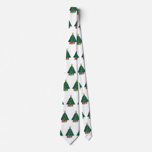 Gemütlicher Weihnachtsbaum Krawatte (Vorderseite)