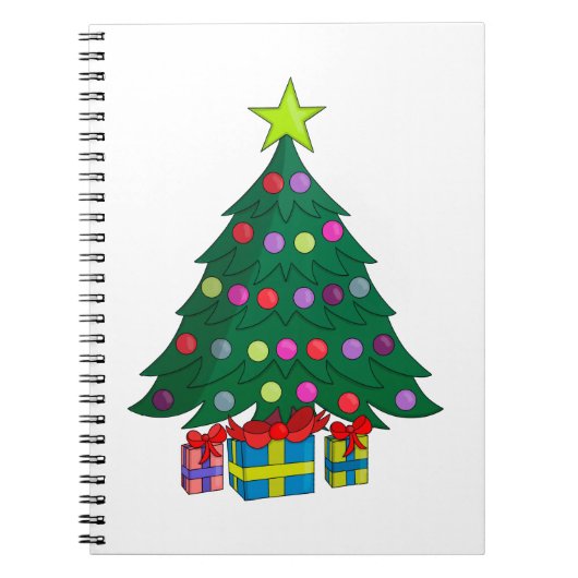 Gemütlicher Weihnachtsbaum Notizblock (Vorderseite)