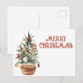 Gemütlicher Weihnachtsbaum Postkarte (Vorne/Hinten)