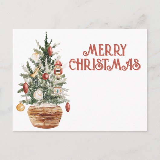Gemütlicher Weihnachtsbaum Postkarte (Vorderseite)
