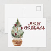 Gemütlicher Weihnachtsbaum Postkarte (Vorne/Hinten)
