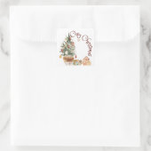 Gemütlicher Weihnachtsbaum Quadratischer Aufkleber (Tasche)