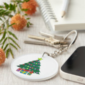 Gemütlicher Weihnachtsbaum Schlüsselanhänger (Vorderseite rechts)