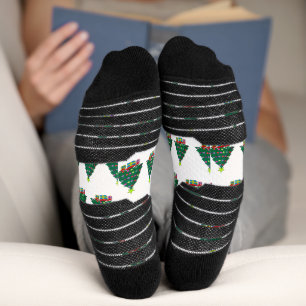 Gemütlicher Weihnachtsbaum Socken