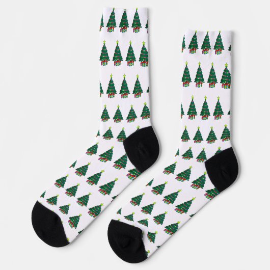 Gemütlicher Weihnachtsbaum Socken (Linkes Detail)