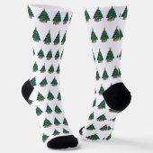 Gemütlicher Weihnachtsbaum Socken (Gewinkelt)