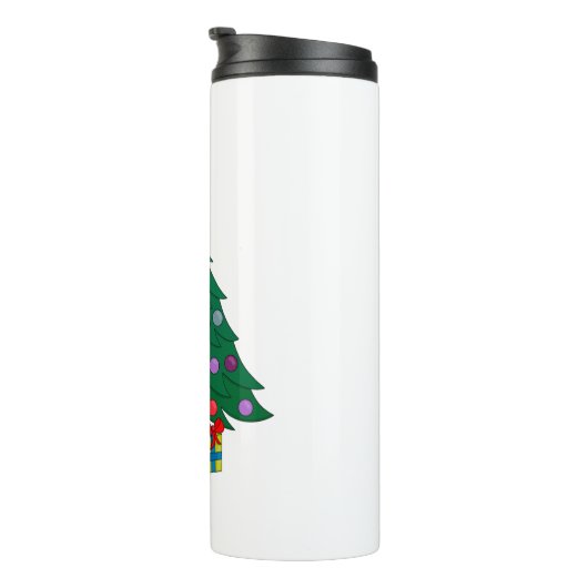 Gemütlicher Weihnachtsbaum Thermosbecher (Nach rechts gedreht)