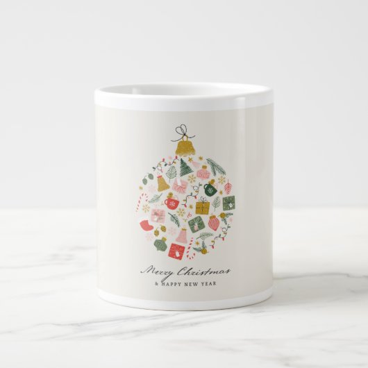 Gemütlicher Weihnachtsbecher Jumbo-Tasse (Vorderseite)