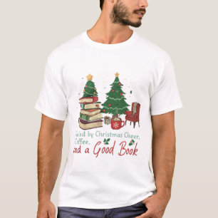 Gemütlicher Weihnachtsbuchliebhaber Angetrieben v T-Shirt