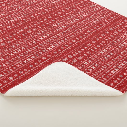 Gemütlicher Weihnachtscheer Sherpa Blanket Sherpadecke (3/4)