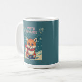 Gemütlicher Weihnachtsfuchs-Becher Kaffeetasse (Vorderseite Links)