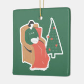 Gemütlicher Weihnachtsgeschmack Keramikornament (Links)