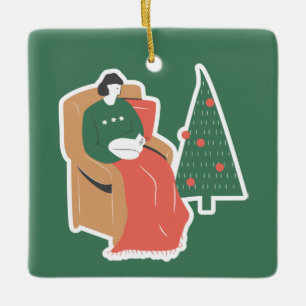 Gemütlicher Weihnachtsgeschmack Keramikornament
