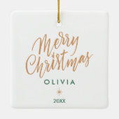 Gemütlicher Weihnachtsgeschmack Keramikornament (Rückseite)