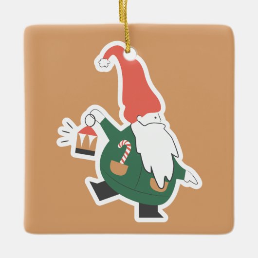 Gemütlicher Weihnachtsgeschmack Keramikornament (Vorderseite)