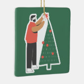 Gemütlicher Weihnachtsgeschmack Keramikornament (Rechts)