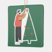 Gemütlicher Weihnachtsgeschmack Keramikornament (Links)