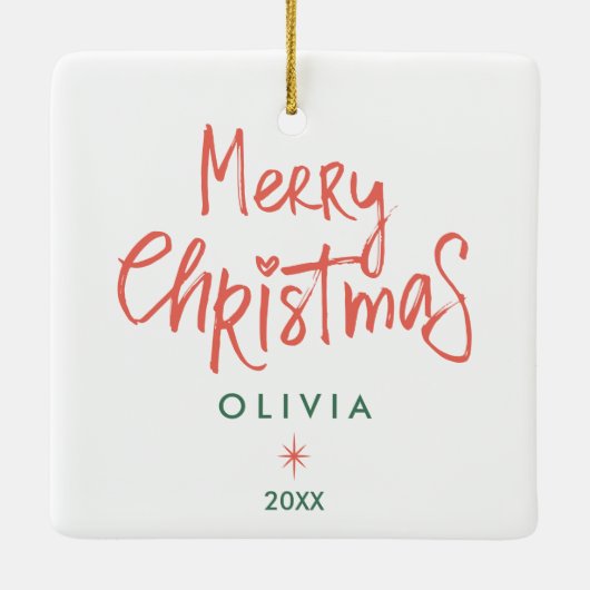 Gemütlicher Weihnachtsgeschmack Keramikornament (Rückseite)