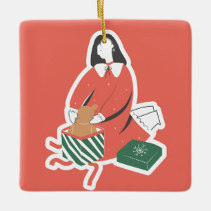 Gemütlicher Weihnachtsgeschmack Keramikornament