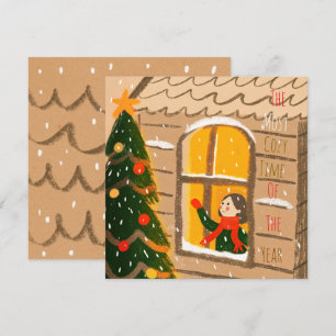 Gemütlicher Weihnachtsgruß  Karte