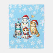 Gemütlicher Weihnachtskalat Fleecedecke (Vorderseite)