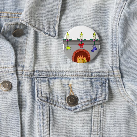 Gemütlicher Weihnachtskamin Button (Beispiel)