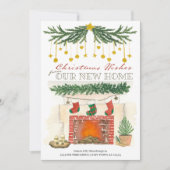 Gemütlicher Weihnachtskamin Neue Zuhause Holiday M Ankündigung (Vorderseite)