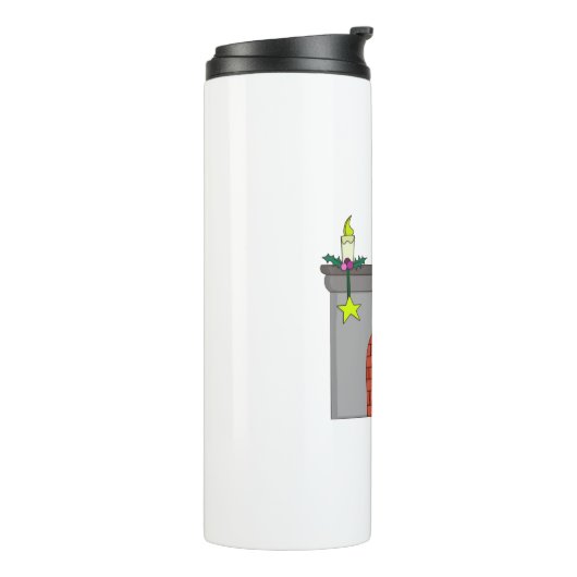 Gemütlicher Weihnachtskamin Thermosbecher (Nach links gedreht)