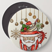 Gemütlicher Weihnachtsknopf Button (Vorne & Hinten)