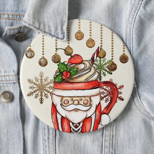 Gemütlicher Weihnachtsknopf Button (Beispiel)