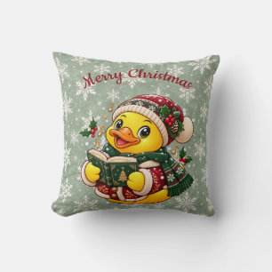 Gemütlicher Weihnachtslied-Sänger-Gummienten-Schmu Kissen
