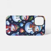 Gemütlicher Weihnachtsmann aus Schnee iPhone Hülle (Rückseite (Horizontal))