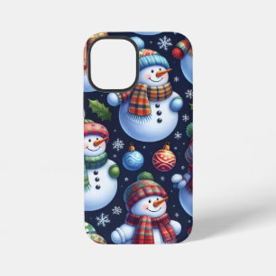 Gemütlicher Weihnachtsmann aus Schnee iPhone 12 Mini Hülle