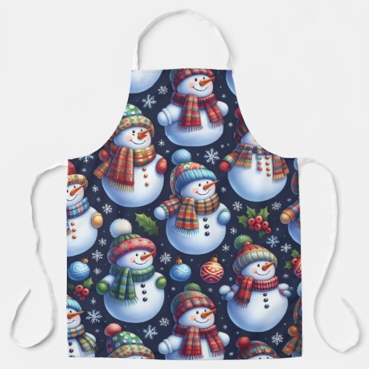 Gemütlicher Weihnachtsmann im Schnee Schürze (Vorderseite)