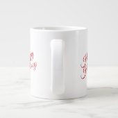 Gemütlicher Weihnachtsmorgen-Becher – Festlicher F Jumbo-Tasse (Rückseite)