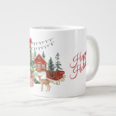 Gemütlicher Weihnachtsmorgen-Becher – Festlicher F Jumbo-Tasse (Vorderseite Rechts)