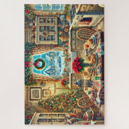 Gemütlicher Weihnachtsmorgen in der Küche Puzzle