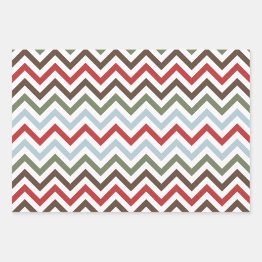 Gemütlicher Weihnachtsrot und grüner Urlaub Geschenkpapier Set (Vorderseite 3)