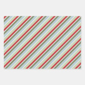 Gemütlicher Weihnachtsrot und grüner Urlaub Geschenkpapier Set (Vorderseite)