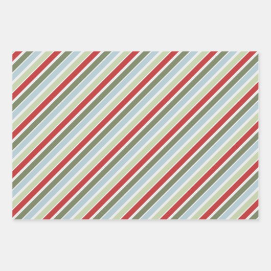 Gemütlicher Weihnachtsrot und grüner Urlaub Geschenkpapier Set (Vorderseite)