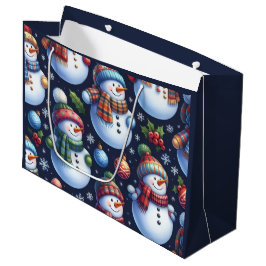 Gemütlicher Weihnachtsschneemann Große Geschenktüte