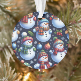 Gemütlicher Weihnachtsschneemann Ornament