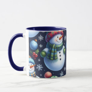 Gemütlicher Weihnachtsschneemann Tasse