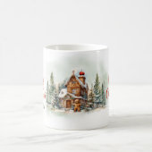 Gemütlicher Weihnachtswald mit Gnome Kaffeetasse (Mittel)
