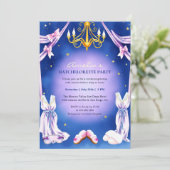 Gemütlicher Wellness-Center & Glam Thema Hatchelor Einladung (Stehend Vorderseite)