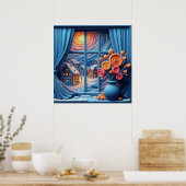 Gemütlicher Winter-Abend Poster (Küche)