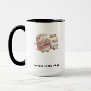 Gemütlicher Winter-Igel-Bär Personalisierter Beche Tasse