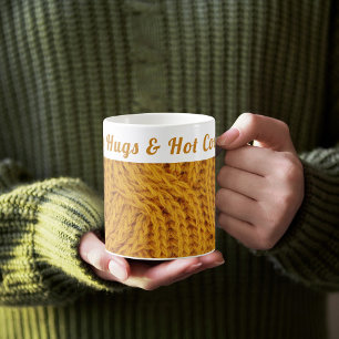 Gemütlicher Winter im Sweater   Hugs & Hot Cocoa Kaffeetasse